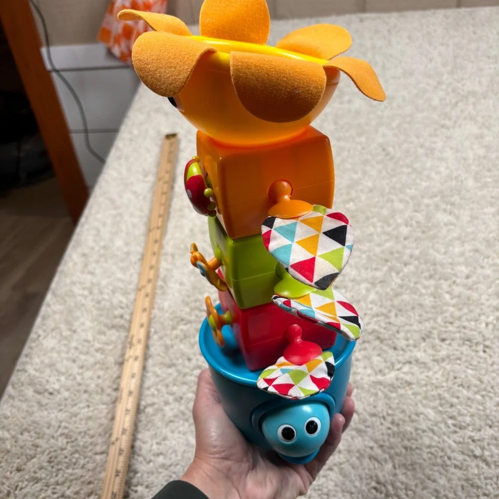 Yookidoo Baby Developmental Stacking Toy Crawl‎ Play Bug Turtle Sounds Motion